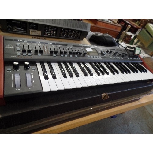 275 - BEHRINGER, DEEP-MIND 12, VOICE POLYPHONIC SYNTHESISER. WITH BOX ETC.