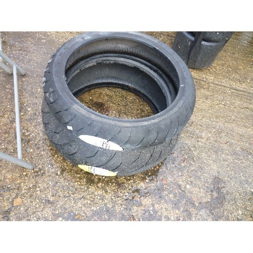 632 - NEW DUNLOP MOTORCYCLE TYRES SPORT MAX QUALIFIER 120/70ZR17 (58WTL) AND DUNLOP QUALIFIER 190/50ZR17 (... 