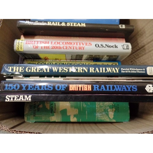 345 - STEAM TRAIN/LOCOMOTIVE/RAILWAY INTEREST. GOOD QUALITY HARDBACK BOOKS X 12.