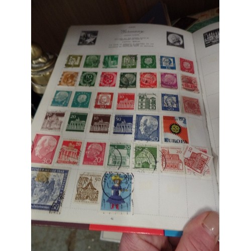 46 - 7 X STAMP AND STOCK BOOKS - MOSTLY MID 20TH CENTURY BRITISH & FOREIGN