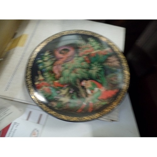 62 - 6 X RUSSIAN COLLECTOR'S PLATES WITH CERTIFICATES- INSPIRED BY RUSSIAN LEGENDS - BEAUTIFUL PLATES WIT... 