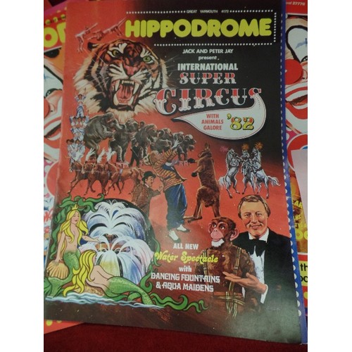 52 - COLLECTION OF CIRCUS PROGRAMMES - BLACKPOOL & HIPPODROME - 1980'S