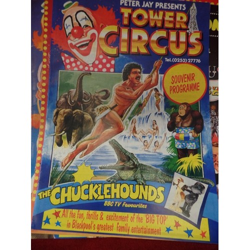 52 - COLLECTION OF CIRCUS PROGRAMMES - BLACKPOOL & HIPPODROME - 1980'S