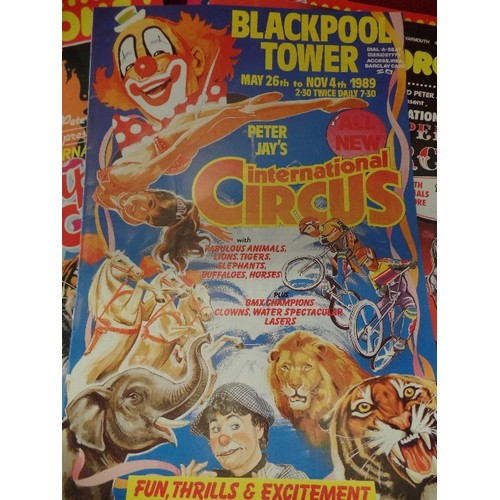 52 - COLLECTION OF CIRCUS PROGRAMMES - BLACKPOOL & HIPPODROME - 1980'S