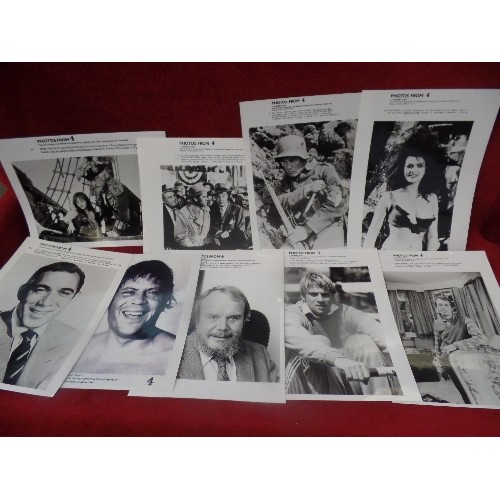 77 - APPROX 100 X MOSTLY BLACK AND WHITE REAL PHOTOGRAPHS  -MOSTLY CHANNEL 4. INCLUDES ORSON WELLES, TOM ... 