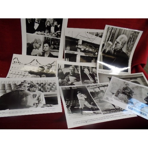 106 - APPROX 100 X REAL PHOTOGRAPHS - BLACK & WHITE - FILM. INCLUDES STALLONE IN CLIFFHANGER, WILLIAM  BAL... 