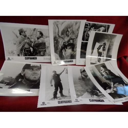 106 - APPROX 100 X REAL PHOTOGRAPHS - BLACK & WHITE - FILM. INCLUDES STALLONE IN CLIFFHANGER, WILLIAM  BAL... 