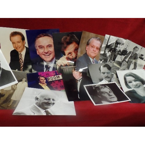 107 - APPROX 1OO X BLACK AND WHITE & COLOUR REAL PHOTPOGRAPHS - TV & FILM. INCLUDES SPIKE MILLIGAN, MARILY... 