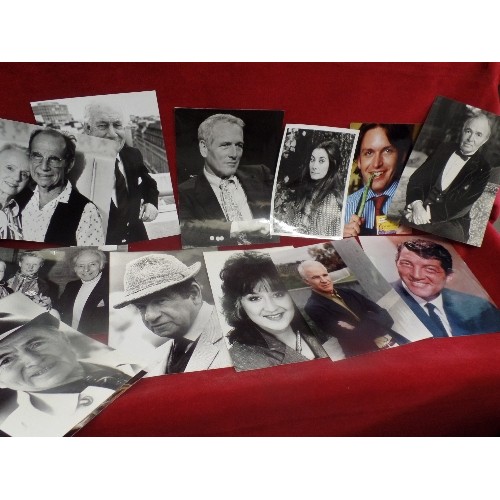 108 - APPROX 100 X BLACK & WHITE AND COLOUR REAL PHOTOS - TV & FILM. INCLUDES PAUL NEWMAN, JAMES MASON, BO... 