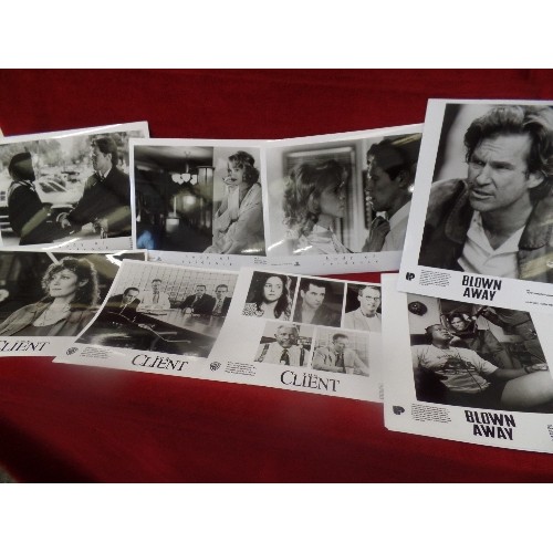 105 - APPROX 100 X BLACK AND WHITE REAL PHOTOGRAPHS - PRESS AND FILM. INC BLUE VELVET, ROGER MOORE IN OCTO... 