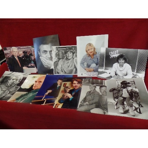 111 - APPROX 100 X REAL PHOTOGRAPHS -BLACK & WHITE AND COLOUR - MOSTLY TV, SOME FILM. INC CHARLTON HESTON,... 