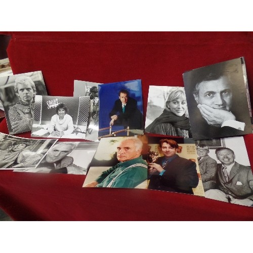 111 - APPROX 100 X REAL PHOTOGRAPHS -BLACK & WHITE AND COLOUR - MOSTLY TV, SOME FILM. INC CHARLTON HESTON,... 