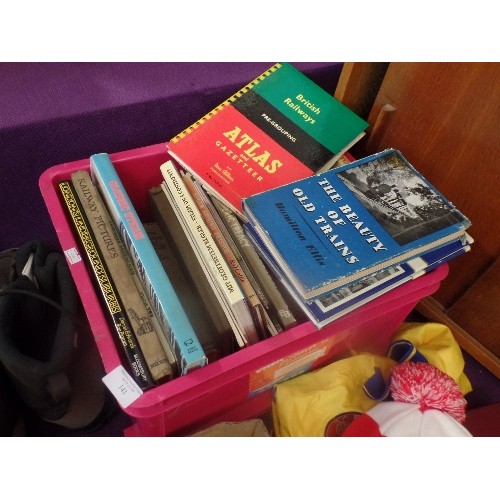 141 - GOOD BOX OF TRANSPORT BOOKS / RAILWAYS. INC 