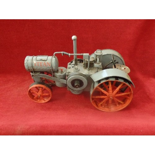 156 - TITAN TINPLATE TRACTOR - VERY DETAILED MODEL - HAND PAINTED