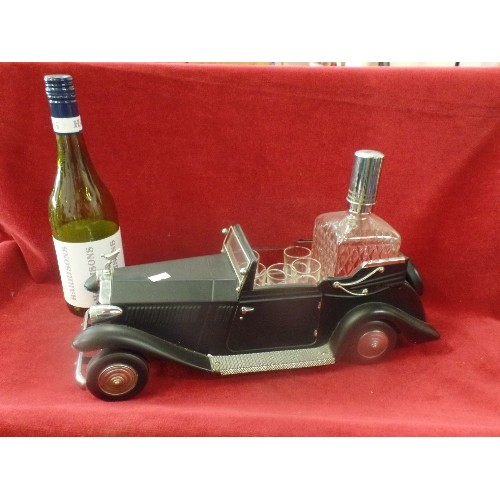 166 - RETRO ROLLS ROYCE DECANTER AND GLASSES BY 