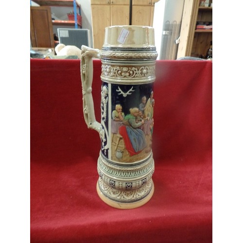 227 - LARGE 1930'S GERMAN STEIN - 38CM