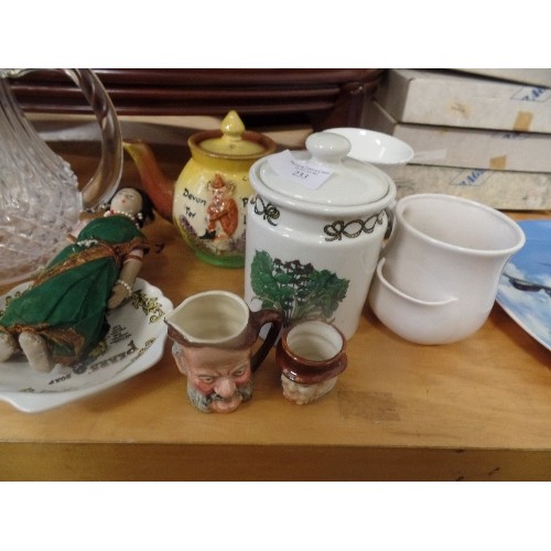 233 - MIXED LOT INC CHINA AND GLASS - 