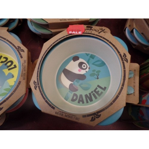 197 - BAMBOO CREW CHILDRENS BOWLS, CUPS & CUTLERY- GIRLS NAMES 