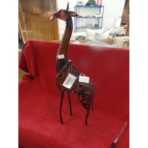 199 - METAL GIRAFFE ORNAMENT BY STRAITS - 48CM