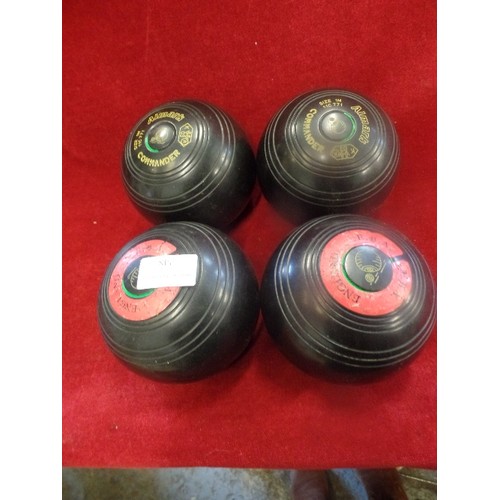 248 - BAG OF 4 LAWN BOWLS