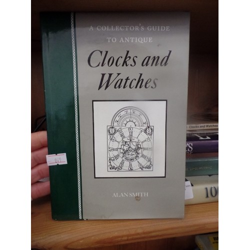 330 - 5 x CLOCKS AND WRISTWATCH BOOKS -MILLERS, 1001 WRIST WATCHES, ANTIQUES