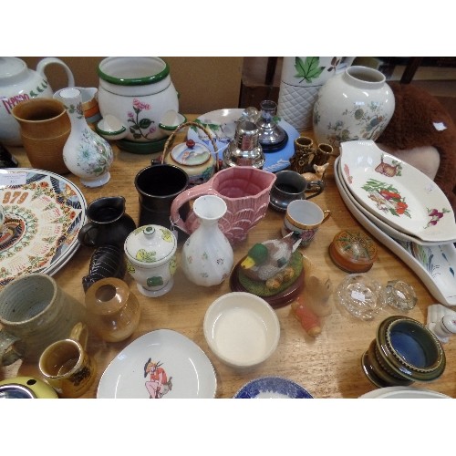 357 - SELECTION OF CHINA -  WADE CONSERVATORY TEAPOT,  TYNE JUG ETC