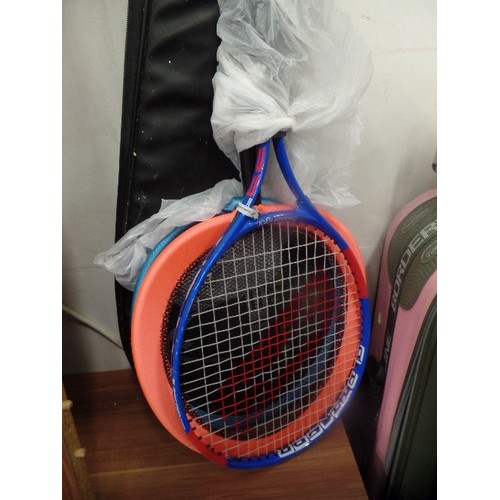 433 - HEAD TENNIS RACKET, SLAZENGER TENNIS RACKET AND 2 CHILDS PLAY RACKETS