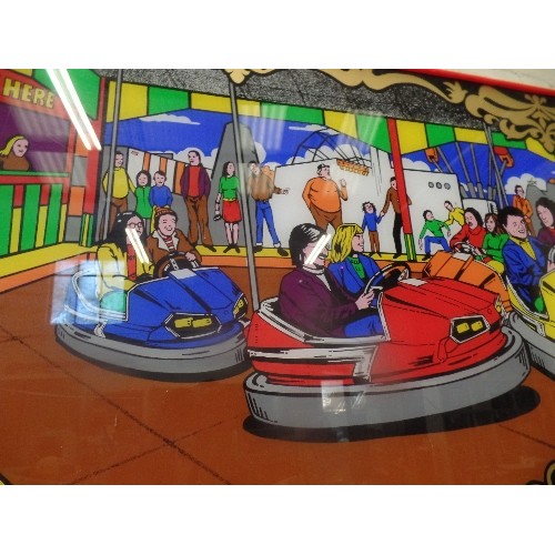 39 - VINTAGE RETRO AMUSEMENT PARK DODGEMS SIGN - VERY COLOURFUL ORIGINAL SIGN FROM AROUND THE 1980'S - WO... 