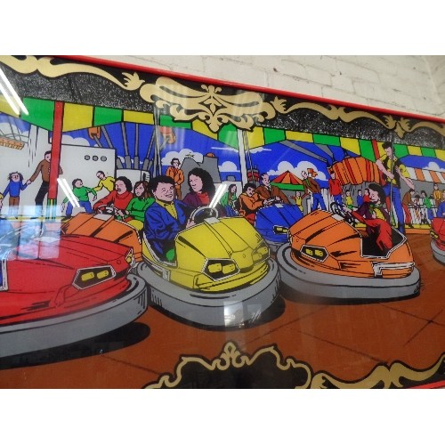 39 - VINTAGE RETRO AMUSEMENT PARK DODGEMS SIGN - VERY COLOURFUL ORIGINAL SIGN FROM AROUND THE 1980'S - WO... 