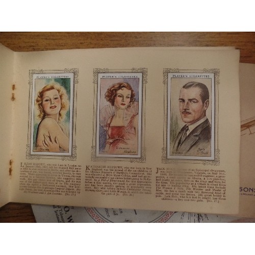 286 - 3 X COMPLETE CIGARETTE CARD ALBUMS INC PLAYERS FILM STARS, PLAYERS 