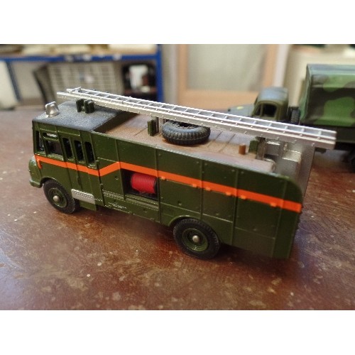 349 - SELECTION OF PLAYWORN VEHICLES MOSTLY MILITARY STYLE