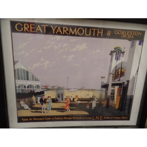 359 - GREAT YARMOUTH AND GORLSTON ON SEA  ADVERTISING FRAMED POSTER