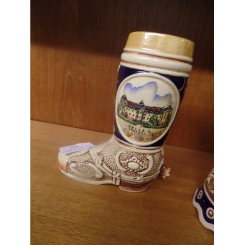 460 - MUSICAL STEIN AND STEIN IN SHAPE OF A BOOT