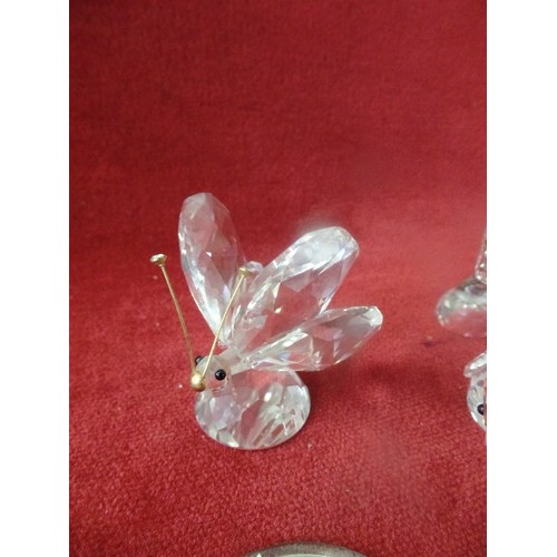 1 - 10 PIECES OF SWAROVSKI CRYSTAL - MICE, TELEPHONE, TURTLE, CHICKEN AND BUTTERFLY