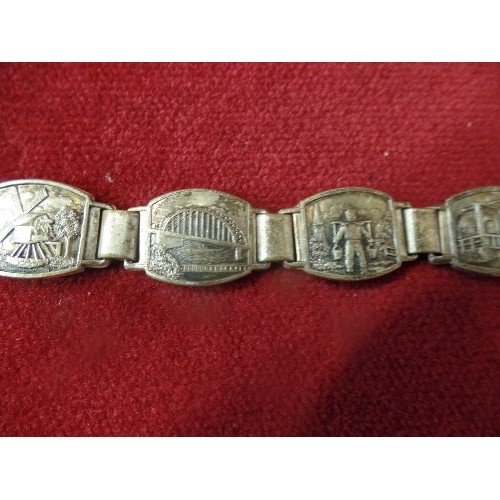 8 - SILVER METAL BRACELET WITH SCENES