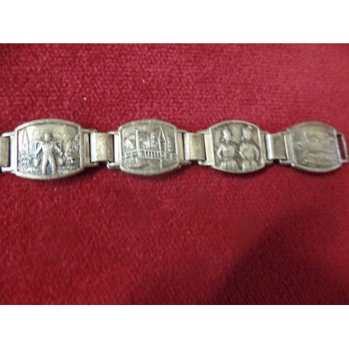 8 - SILVER METAL BRACELET WITH SCENES