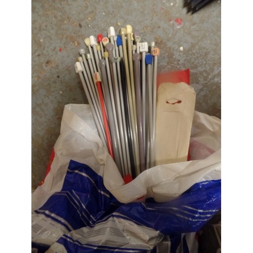 146 - HABERDASHERY LOT INC KNITTING NEEDLES, CURTAIN HEADING, NETTING ETC