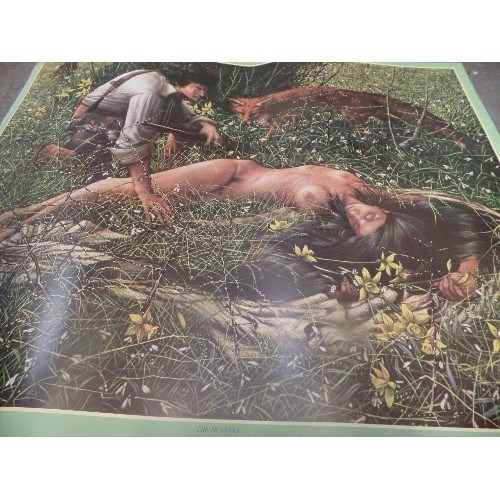 288 - LARGE BUNDLE OF RETRO GEOFF HOLT ''THE HUNTERS'  PRINTS