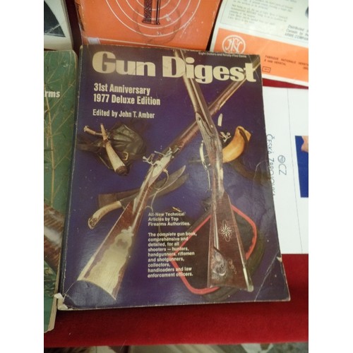 56 - GUN/FIREARM INTEREST. 5 VINTAGE BOOKS, INC 'THE BOOK OF THE .22' AND 'THE NRA GUIDE TO SHOULDER ARMS... 