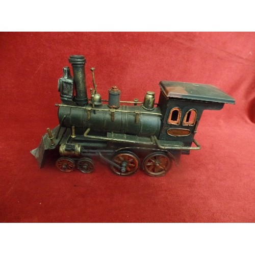 63 - TIN PLATE MODEL STEAM ENGINE.