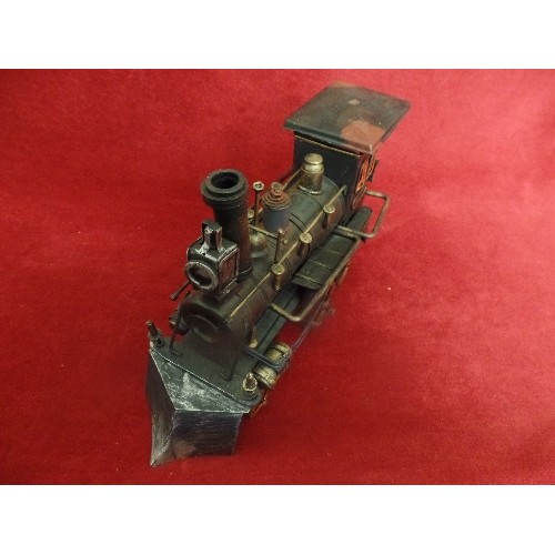 63 - TIN PLATE MODEL STEAM ENGINE.