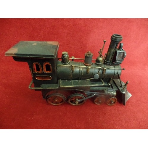 63 - TIN PLATE MODEL STEAM ENGINE.