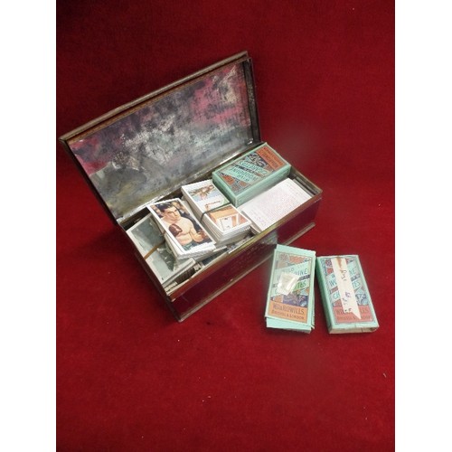 73 - LARGE QUANTITY OF CIGARETTE & TEA CARDS, SOME IN CIGARETTE BOXES. INC PLAYERS, CARRERAS LTD, WOODBIN... 