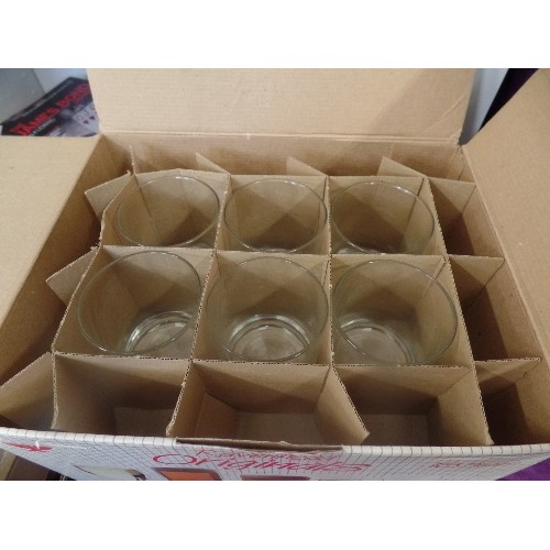 90 - BOX OF DRINKING GLASSES. 6 WHISKY/ 6 HI-BALL/6 WINE. RAVENHEAD ORIGINALS. BOXED.