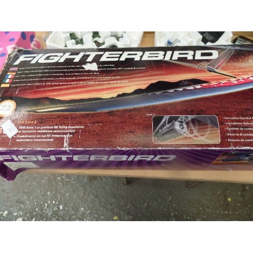 155 - RIPMAX FIGHTERBIRD REMOTE CONTROLLED PLANE. 'READY TO FLY & INTERACTIVE COMBAT SYSTEM' BOXED.