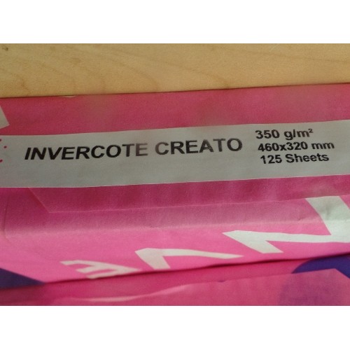 162 - 2 X UNOPENED PACKS OF INVERCOTE CREATO DIGITAL PAPER. 460 X 320MM. EACH PACK CONTAINS 125 SHEETS.