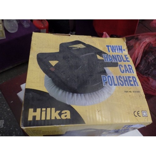 172 - HILKA TWIN HANDLED CAR POLISHER. 130 WATT. BOXED