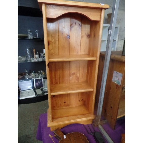 148 - 2 PINE DISPLAY SHELVES, WALL HANGING?