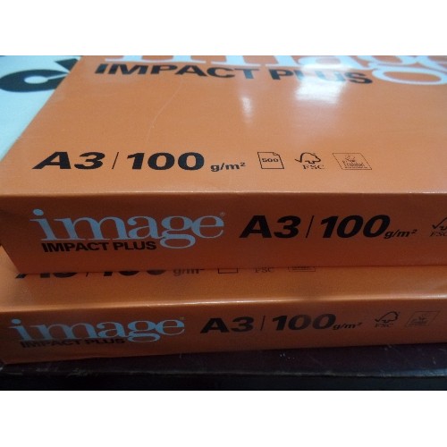 166 - 2 UNOPENED PACKS OF ANTAILS IMPACT PLUS COATED ART PAPER. A3/100GM, 500 SHEETS IN EACH.