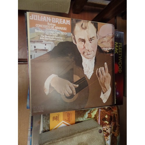 235 - LARGE STACK OF VINTAGE LP RECORDS. MANY CLASSICAL-GERSHWIN, BEETHOVEN, CHOPIN, ALSO FLEETWOOD MAC, F... 